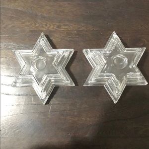 Waterford Jewish Star of David Candle holders